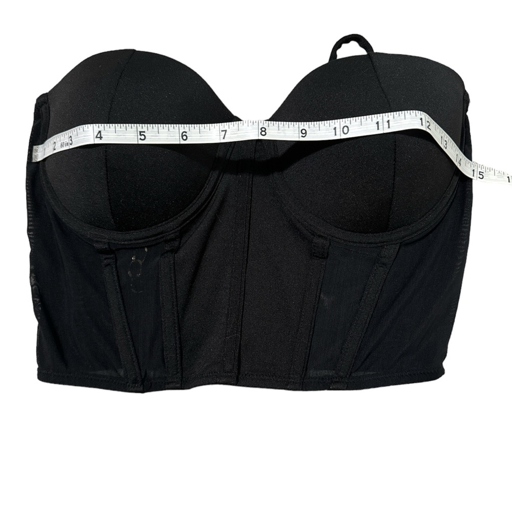 Say What Black Bustier Gold Chain Vintage Corset - Picture 7 of 9
